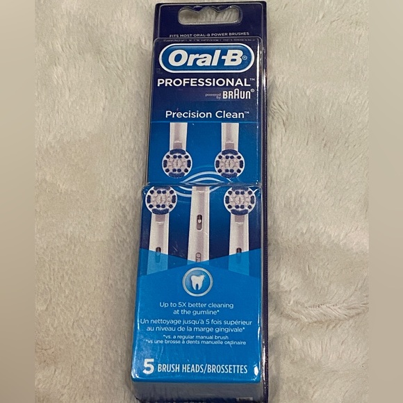 Oral-B Precision Clean 5-pk NWT + Equate (pk of 2) Replacement Toothbrush Heads - Picture 2 of 7
